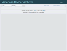 Tablet Screenshot of americansoccerarchives.com